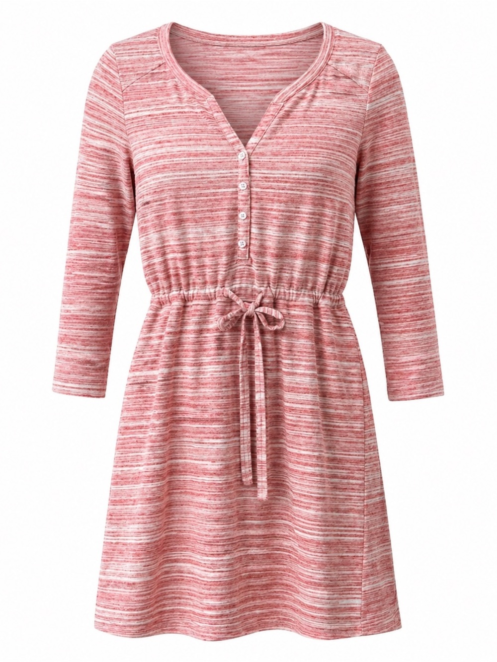 Saturday Sunday by Anthropologie Pink Stripe Knit Dress Soft Cotton Blend XS